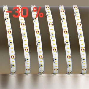 LED Streifen | 24 V | 9,6 Watt | 140 LED/M | 960 Lumen/M | IP52