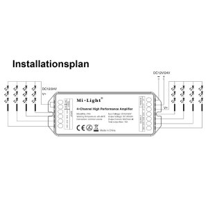 2,4G 4-Zonen Funksignal-Verstärker PA4