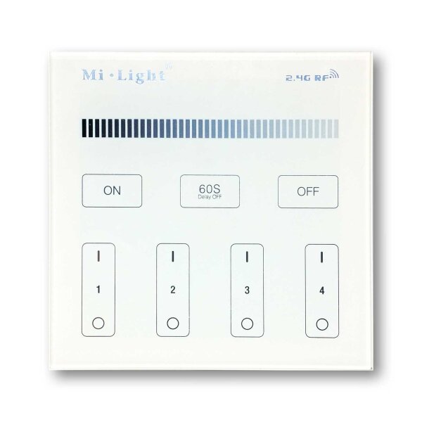 2,4G 4-Zonen LED Dimmer Funk-Touch-Panel T1 (220V)