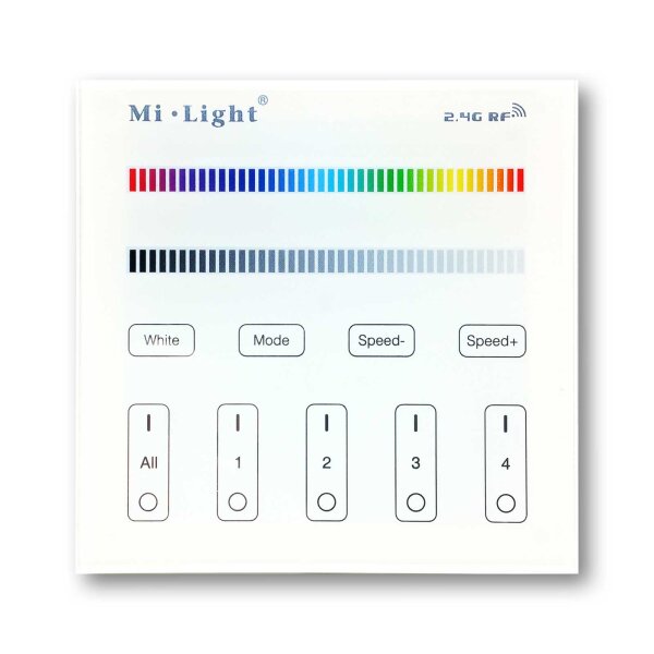 2,4G 4-Zonen LED RGB RGBW Funk-Touch-Panel B3 (Batterie)