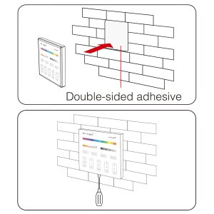 2,4G 4-Zonen LED RGB RGBW Funk-Touch-Panel B3 (Batterie)