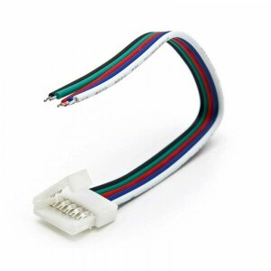 RGBW LED Schnellverbinder inkl. Kabel für 10mm LED...