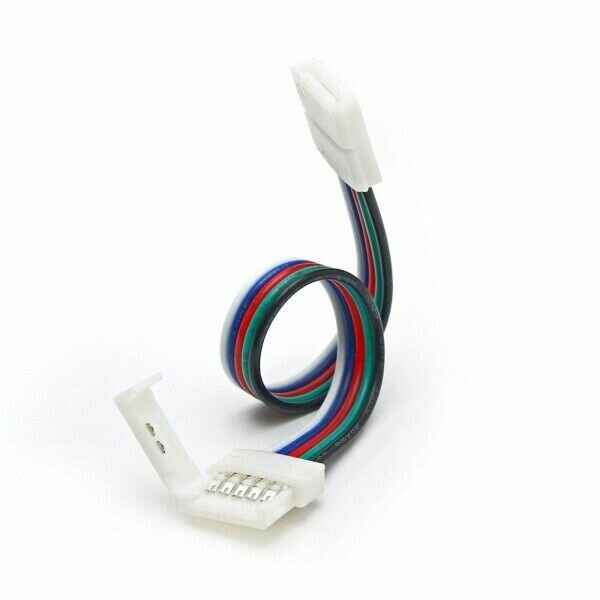 Beidseitiger RGBW LED Schnellverbinder inkl. Kabel für 12mm LED Streifen