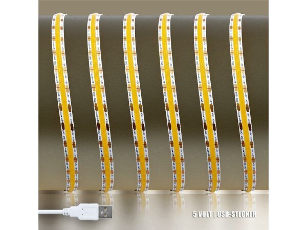 LED Streifen, USB, 5 Volt, 5 Watt, 320 LED/M, 450 Lumen/M