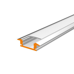 APTA 200 cm weiss milchig click mit Endkappen + 2 Stück Halter
