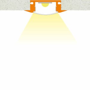 APTA 200 cm weiss milchig click mit Endkappen + 2 Stück Halter