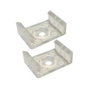 APTA 200 cm weiss milchig click mit Endkappen + 2 Stück Halter