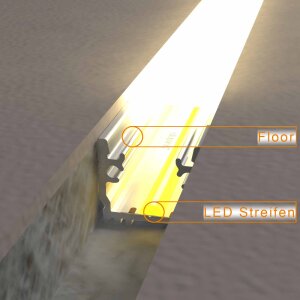 LED Aluprofil FLOOR – Boden- & Treppenprofil für dezente LED-Beleuchtung