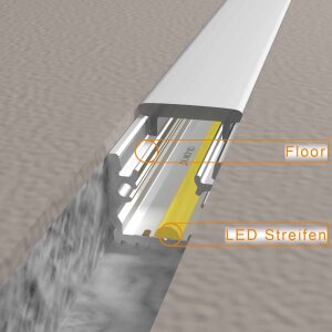 LED Aluprofil FLOOR – Boden- & Treppenprofil für dezente LED-Beleuchtung