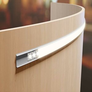 LED Aluprofil FLEX eloxiert 2 Meter milchig click