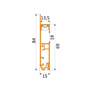 PRESO18 200 cm milchig click ohne Endkappen