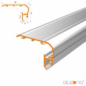 LED Treppenprofil STIGI80 – Eloxiertes...