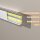 LED Aluprofil WIDE 200 cm eloxiert Abdeckung milchig slide mit Endkappen + 2 Stück Halter