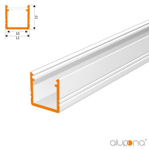 LED Aluprofil SMART 200 cm eloxiert milchig slide