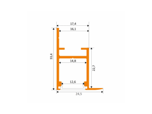 LED Aluprofil QUSA 200 cm eloxiert Abdeckung  milchig