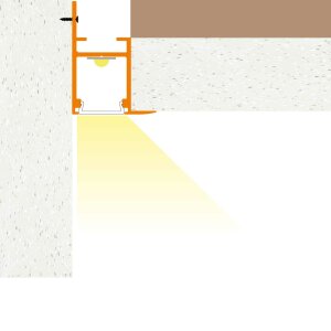 LED Aluprofil QUSA 200 cm eloxiert Abdeckung  milchig