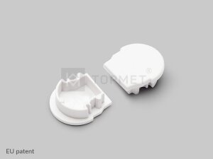 LED Aluprofil UNI weiss 100 cm milchig rund click mit Endkappen