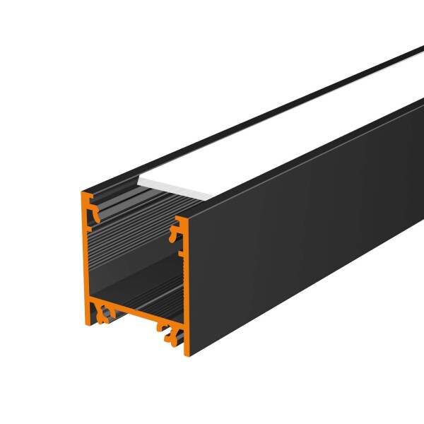 LED Aluprofil LINEA 49.5 cm schwarz milchig slide