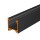 LED Aluprofil LINEA 100 cm schwarz mit Endkappen