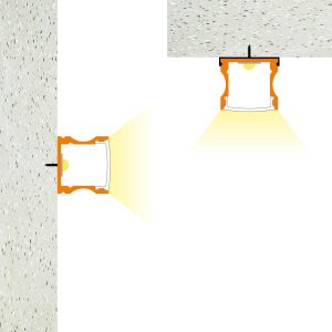 LED Aluprofil RESU 200 cm eloxiert milchig click