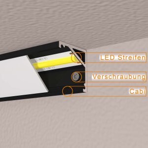 LED Eckprofil CABI 200 cm eloxiert transparent slide