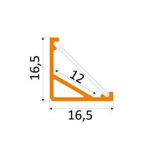 LED Eckprofil CABI 200 cm eloxiert transparent slide