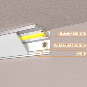 LED Eckprofil CABI 200 cm eloxiert transparent slide