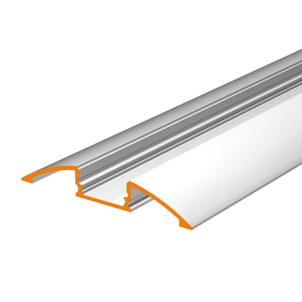 LED Aluprofil HUMI 49.5 cm eloxiert milchig click ohne Endkappen keine