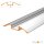 LED Aluprofil HUMI 49.5 cm eloxiert transparent click ohne Endkappen keine