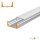 LED Aluprofil LENO 100 cm eloxiert milchig click