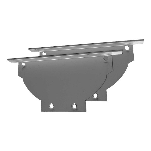 1 x Endkappen-Set DOMED silber