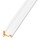 LED Aluprofil CORNER 49.5 weiss satiniert slide mit Endkappen + 4 Stück Halter