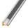 LED Aluprofil CORNER 49.5 weiss satiniert slide mit Endkappen + 4 Stück Halter