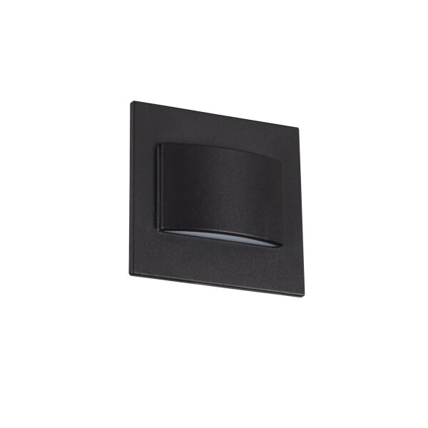LED Wandleuchte ERINUS schwarz- eckig weiss 4000 K beidseitige Leuchtrichtung
