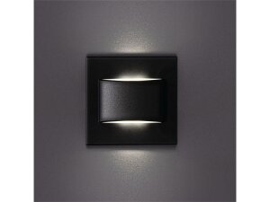 LED Wandleuchte ERINUS schwarz- eckig weiss 4000 K beidseitige Leuchtrichtung