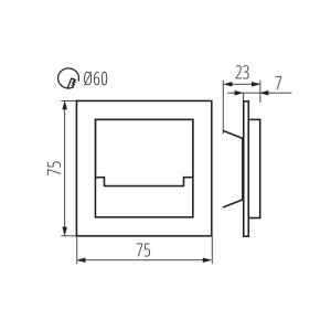 ED Treppenleuchte SABIK Mini schwarz warmweiss 12 DC