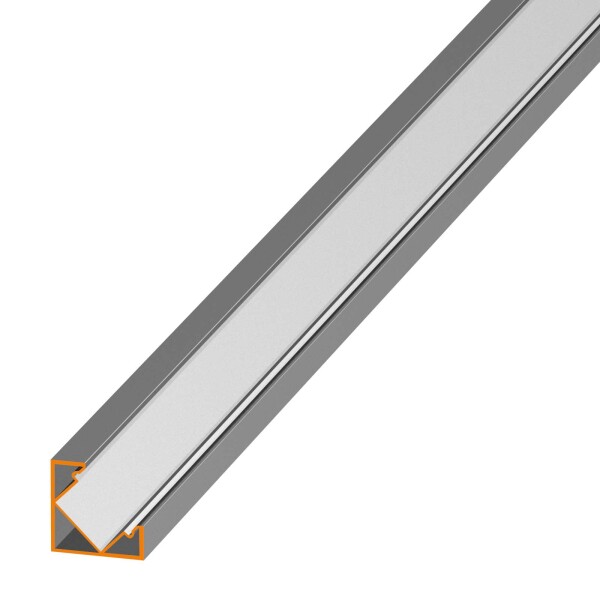 LED Aluprofil RIVA 49.5 cm eloxiert transparent click ohne Endkappen Federstahl