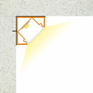 LED Aluprofil RIVA 49.5 cm eloxiert keine ohne Endkappen keine