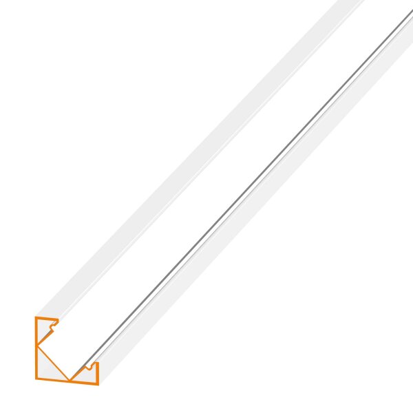 LED Aluprofil RIVA 100 cm weiss keine ohne Endkappen keine