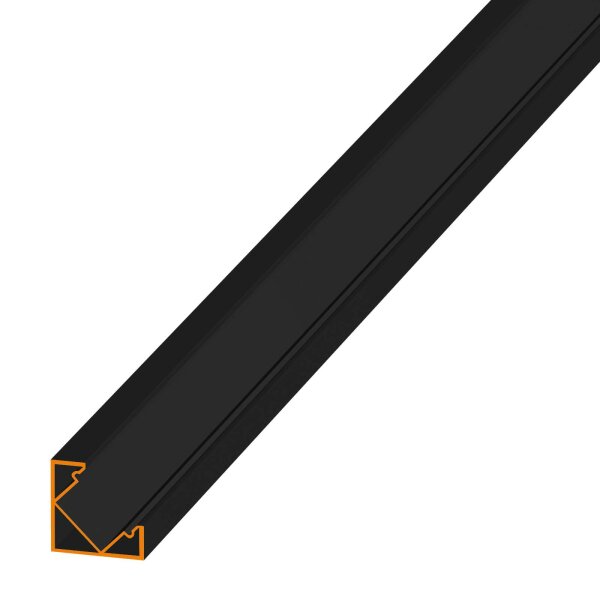 LED Aluprofil RIVA 200 cm schwarz keine ohne Endkappen keine