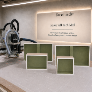 Duschablage 30x30 cm unbeleuchtet mit Einbaukragen
