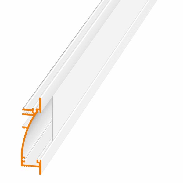 LED Aluprofil FLAT 200 cm weiss milchig ohne Endkappen 4 Stück