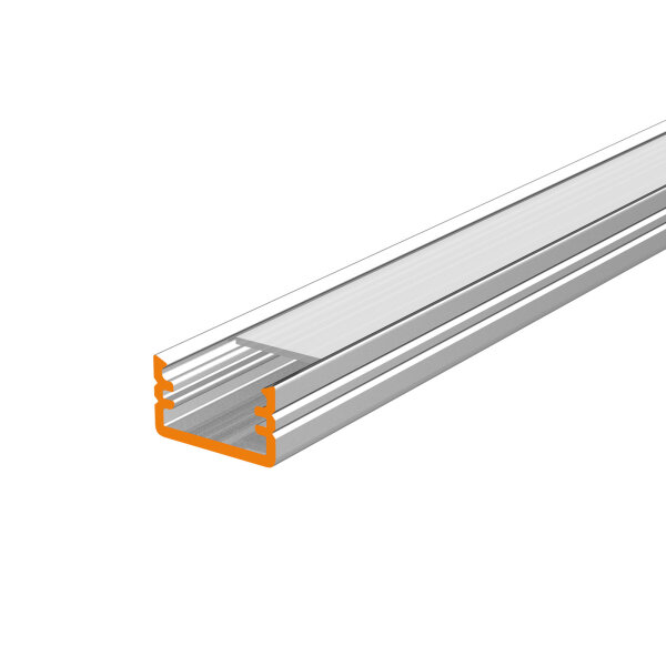 LED Aluprofil SLIM schwarz 200 cm mit Endkappen + 4 Stück Halter