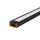 LED Aluprofil SLIM schwarz 200 cm mit Endkappen + 4 Stück Halter