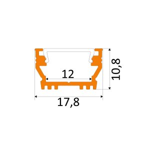 LED Aluprofil UNI schwarz 100 cm milchig rund click mit Endkappen + 4 Stück Halter