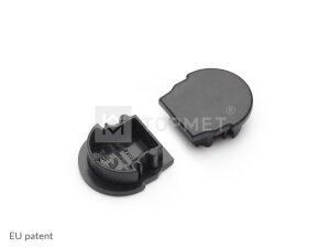 LED Aluprofil UNI schwarz 100 cm milchig rund click mit Endkappen + 4 Stück Halter