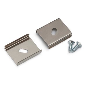 LED Aluprofil UNI schwarz 100 cm milchig rund click mit Endkappen + 4 Stück Halter