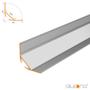 LED Aluprofil NITO 200 cm weiss milchig click ohne...