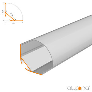 LED Aluprofil NITO 200 cm weiss milchig click ohne Endkappen 4 Stück
