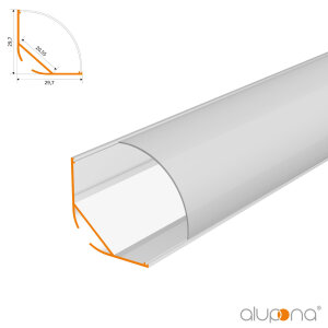 LED Aluprofil NITO 200 cm weiss milchig click ohne Endkappen 4 Stück